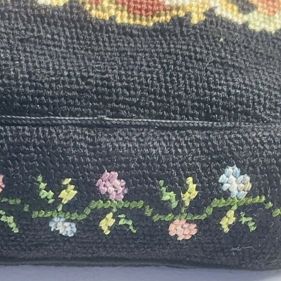Vintage Purse Needlepoint Tapestry Handbag Bag 7.5" x 5.5" - Picture 3 of 11